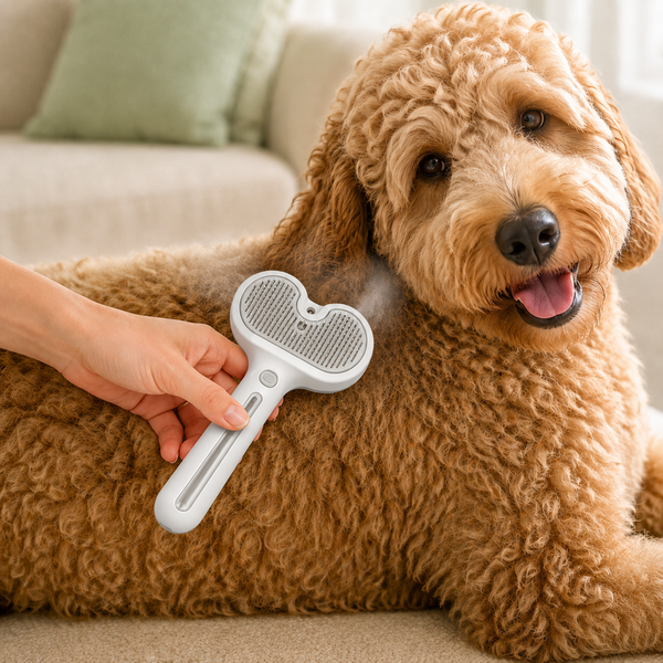 PawSnoozie™ 3-in-1 Self-Cleaning Mist Grooming Brush